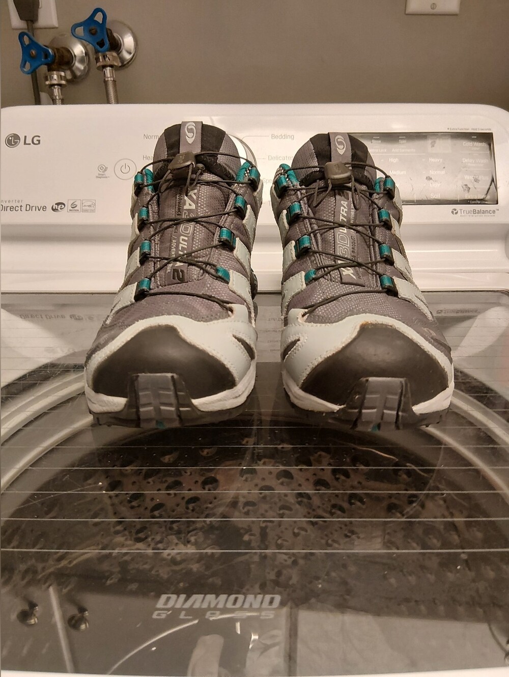 Salomon Men's Performance Hiking Shoes - Gray with Teal Accents